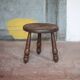 Tabouret vintage, tabouret tripode, tabouret d'appoint, porte-plante bois