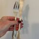 6 forks and 6 fish knives in silver-plated metal, Filet model 1950