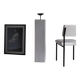 White boucle black metal chairs | Kembo | Netherlands | 1960s