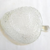 Strawberry salad in colorless glass