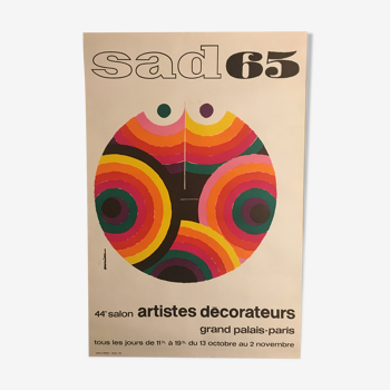 Poster of the Salon des Artists Decorators, 1965, by Auriac