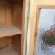 Top buffet glass doors 50s patinated almond green
