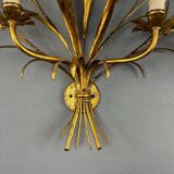 Paire d’appliques en métal doré, XXe Siècle