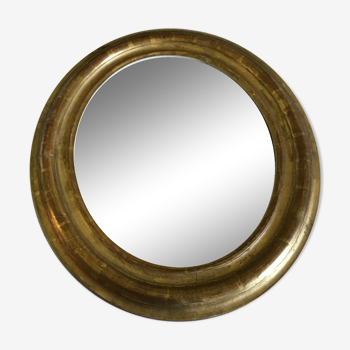 Ancient oval gold mirror 36x42cm