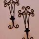 Pair of vintage black metal sconces