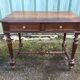 Vintage oak desk table with 2 drawers