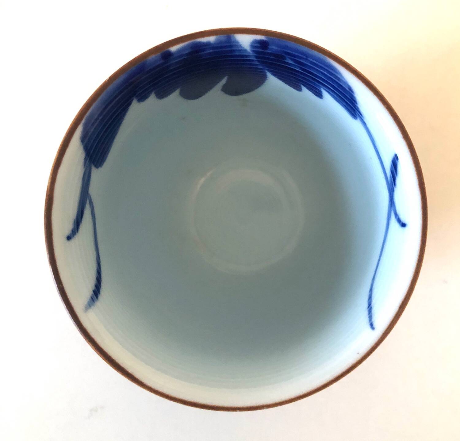 Handmade blue teacup