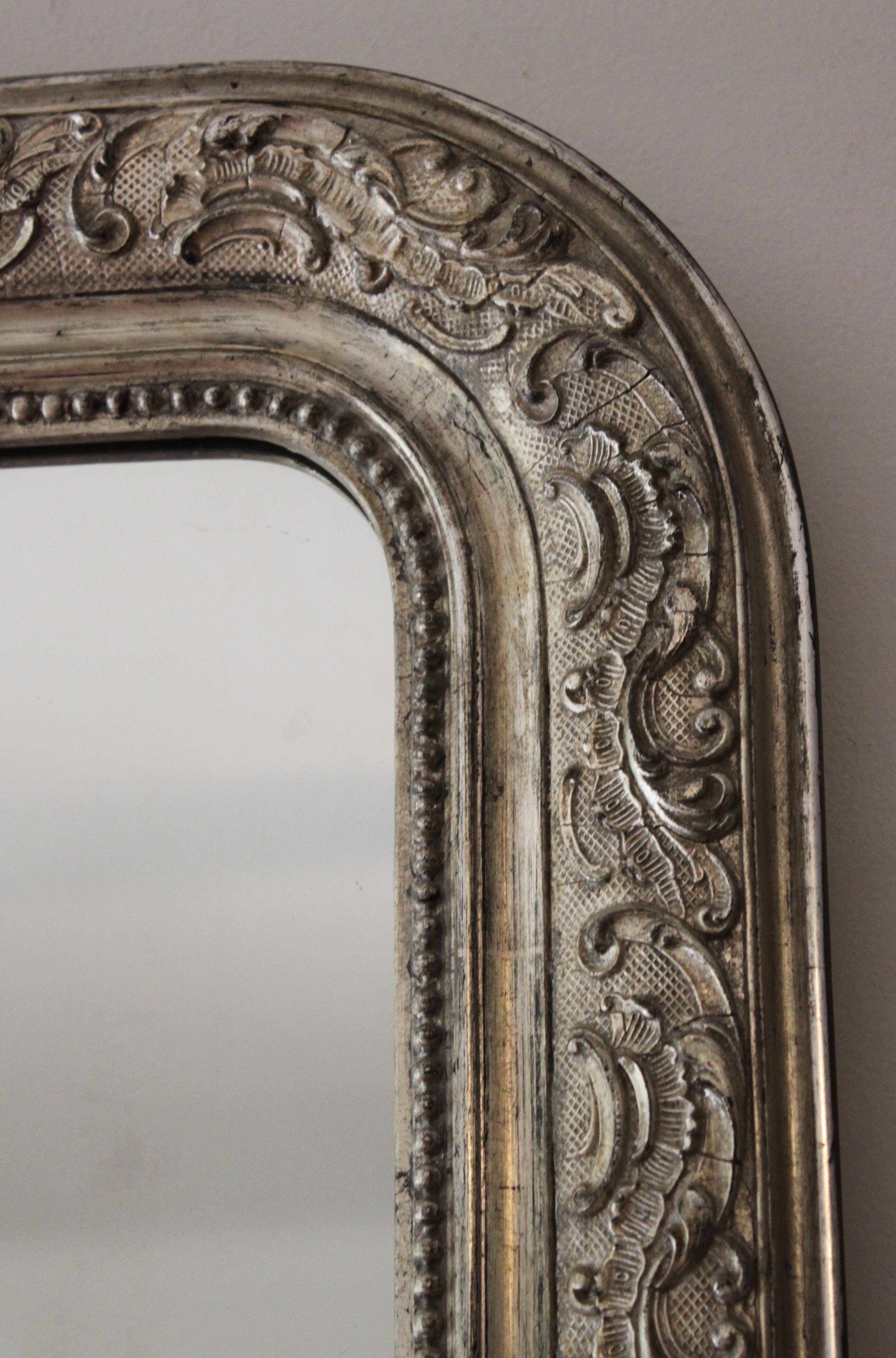 Antique silver mirror 62x82cm