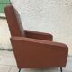 Armchair in brown leatherette, 1960