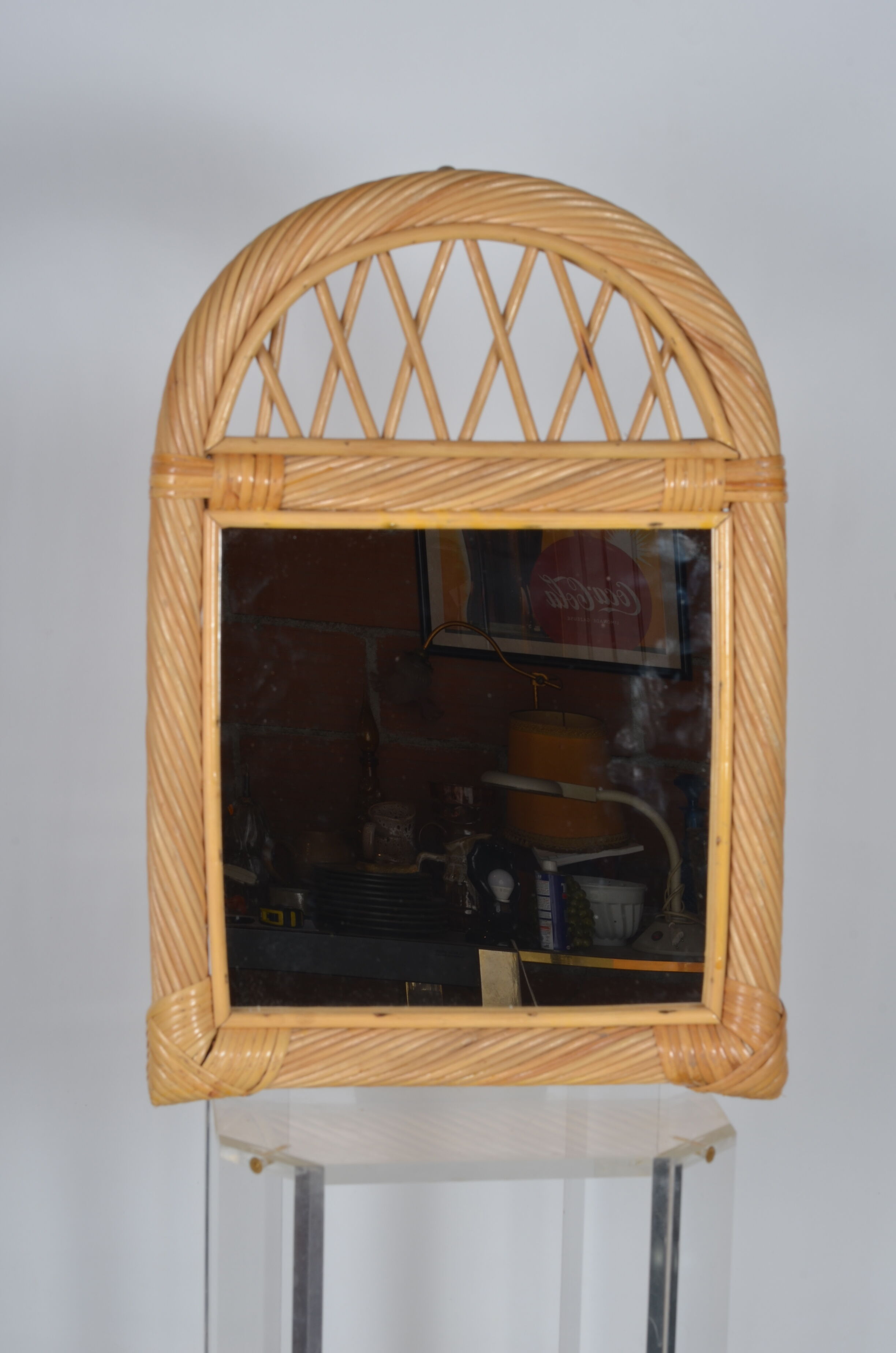 Rattan mirror 54 X 37 cm