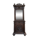 Bookcase showcase in carved oak 19th century