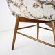 Fauteuil en bois et tissu, Tchécoslovaquie 1960