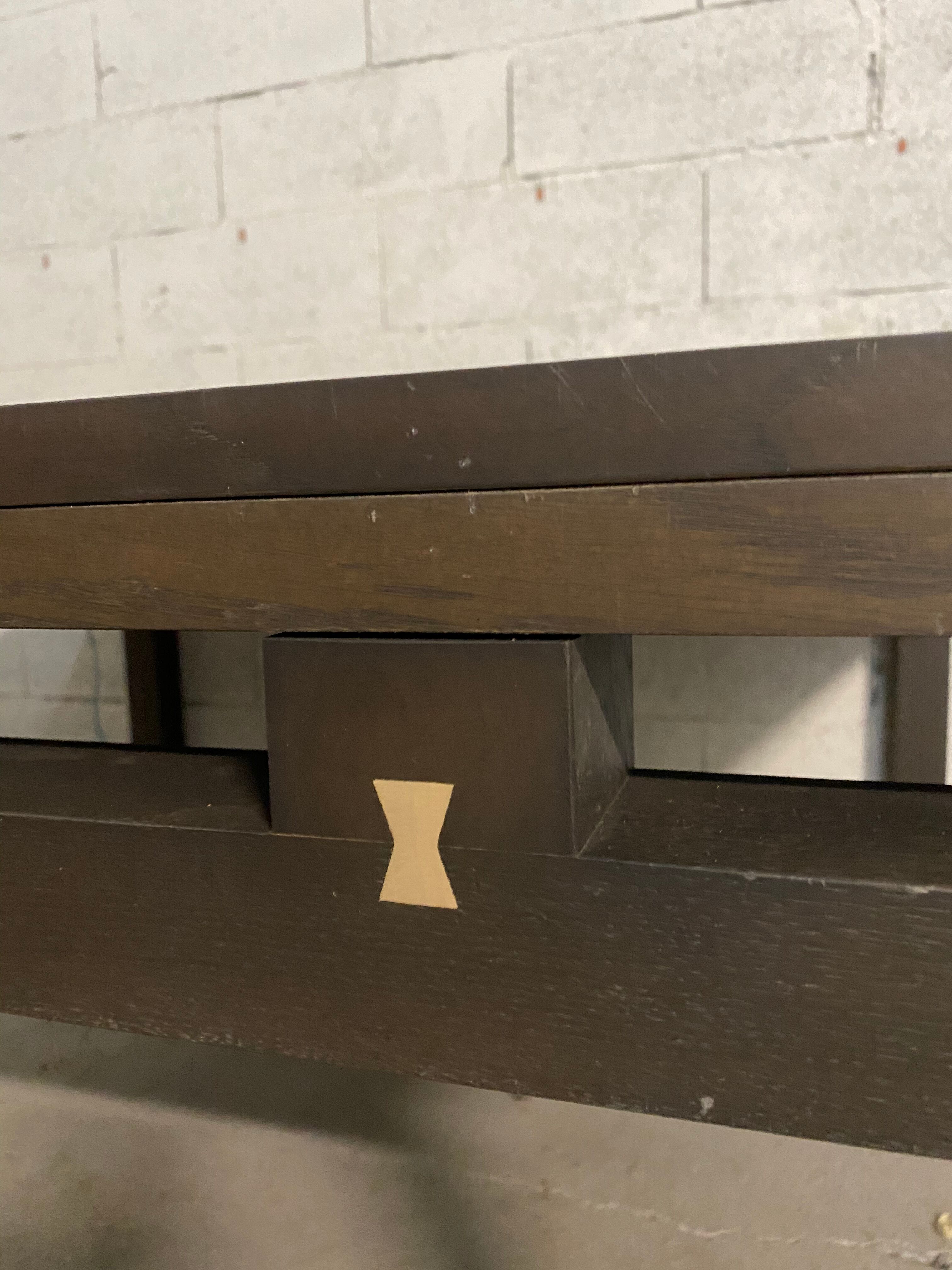 Square dining table Roset wenge line 130/130cm