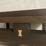 Square dining table Roset wenge line 130/130cm