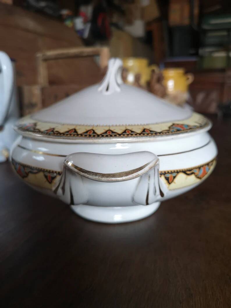 Vintage Earthenware Soup Tureen