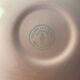 Antique salins les bains cup + saucer pink ceramic france vintage