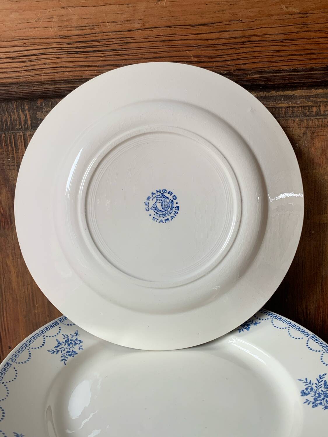 Antique flat plates St Amand Céranord