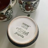 Set of 6 vintage Boch La Louvière coffee cups
