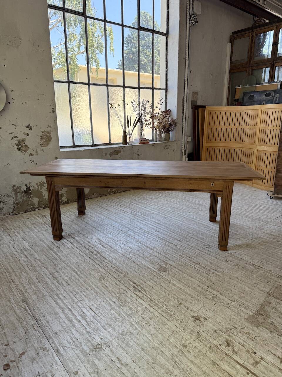 Country farmhouse table in solid beech and oak 2.5m XL
