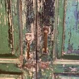 Green lacquered teak sideboard