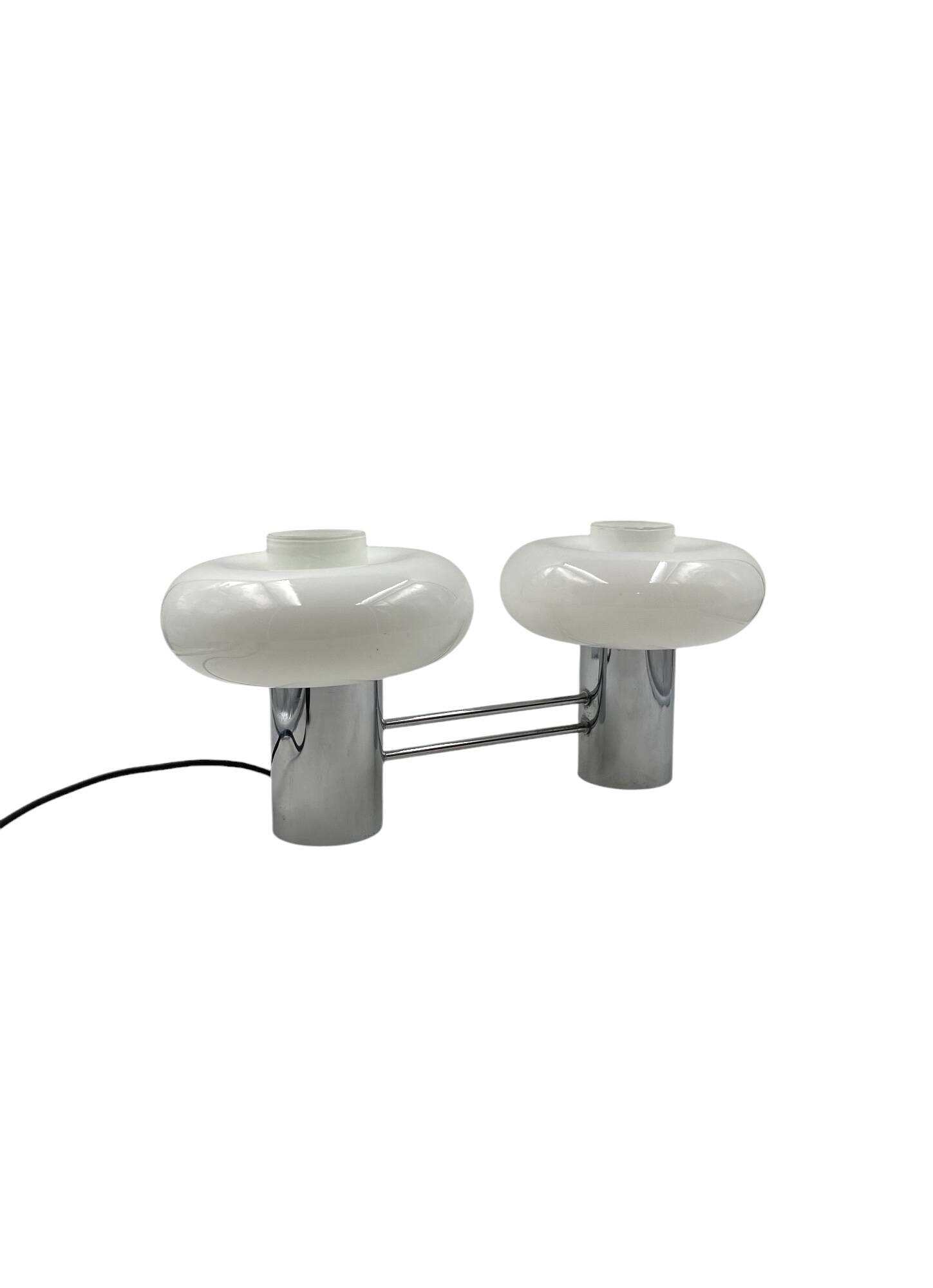 Mid-century two lights table lamp, Italy ca. 1970s