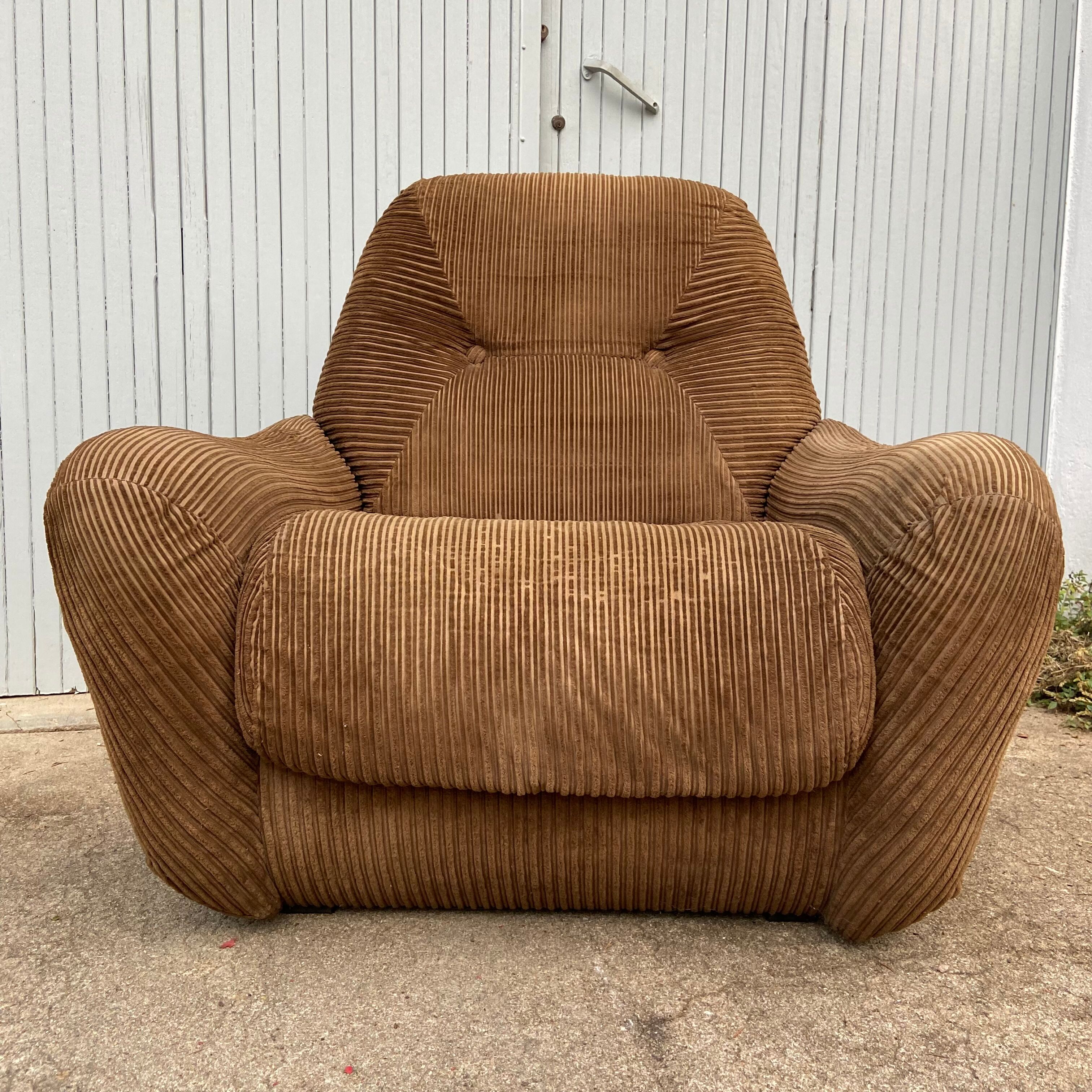Vintage velvet armchair