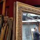 Miroir dore et rechampi en gris d'epoque louis xvi