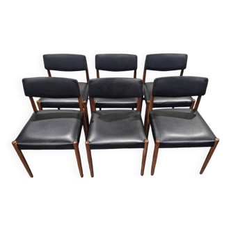 Set of 6 Scandinavian chairs by Zetel Behaagt, 1970s