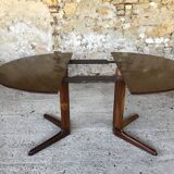 Expandable Scandinavian rosewood dining table by CJ Rosengaarden, circa 60's
