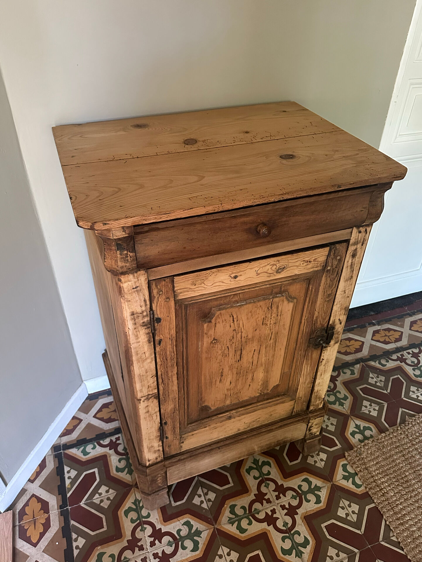 Raw wood sideboard