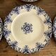 Flat ironstone plates "Rouen" Jules Vieillard Bordeaux