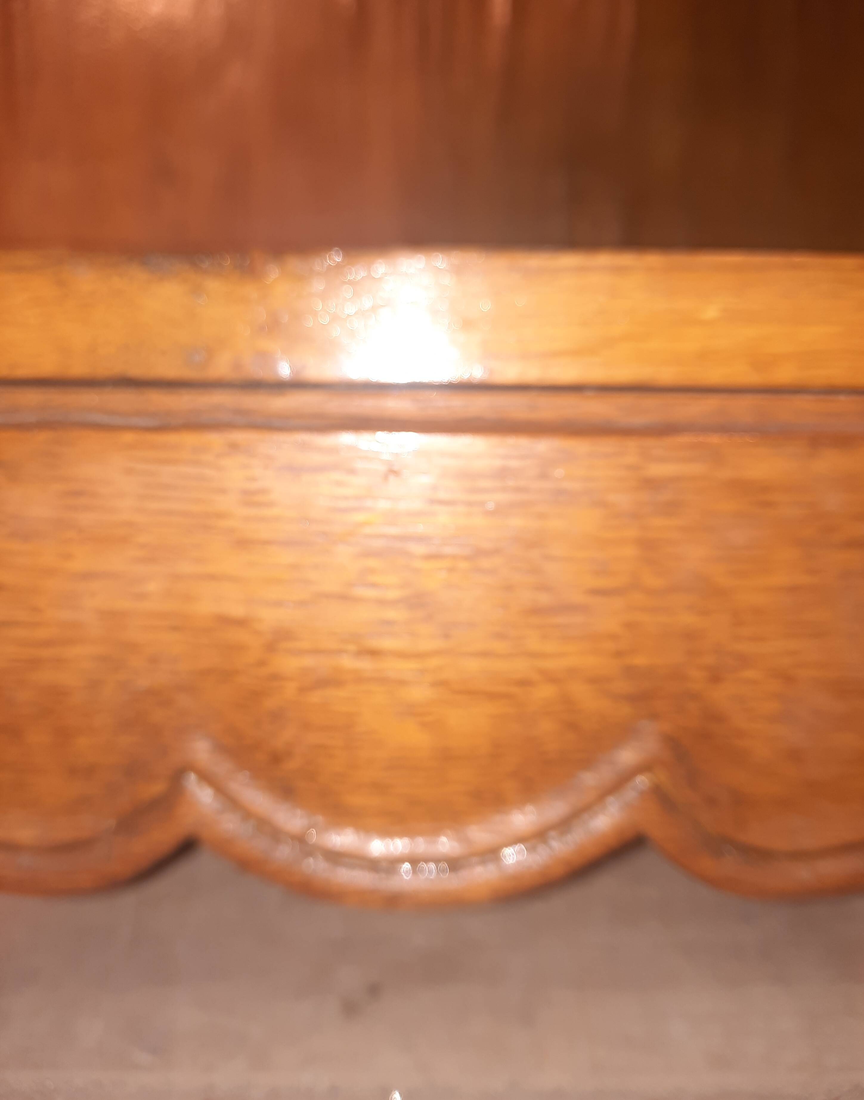 Solid wood shelf on legs