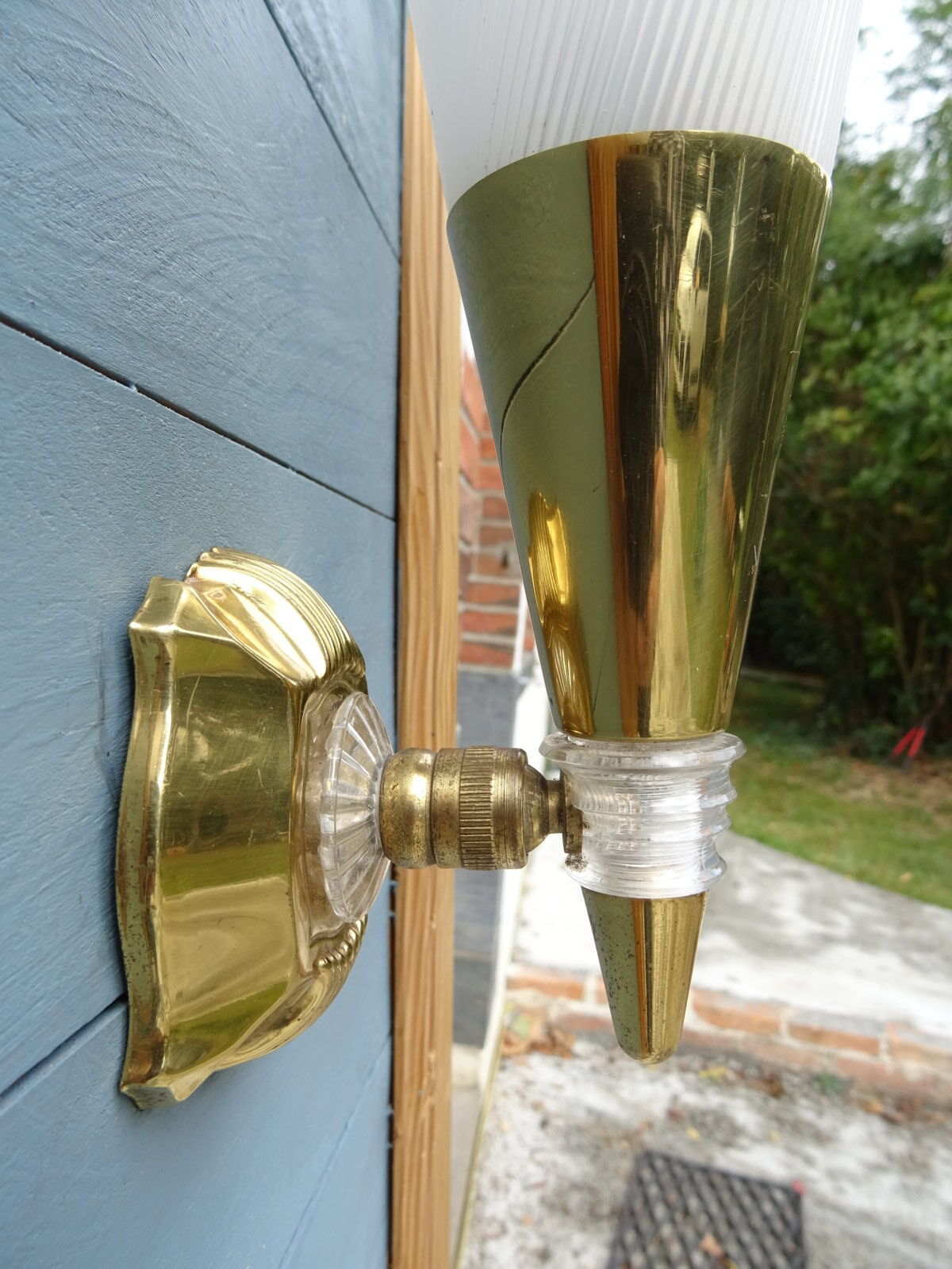 Pair of cone wall lamps 1950