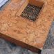 Vintage Alveo elm burl coffee table by Willy Rizzo
