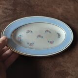 Set of 2 butter dishes, S A, opaque porcelain, Normandy