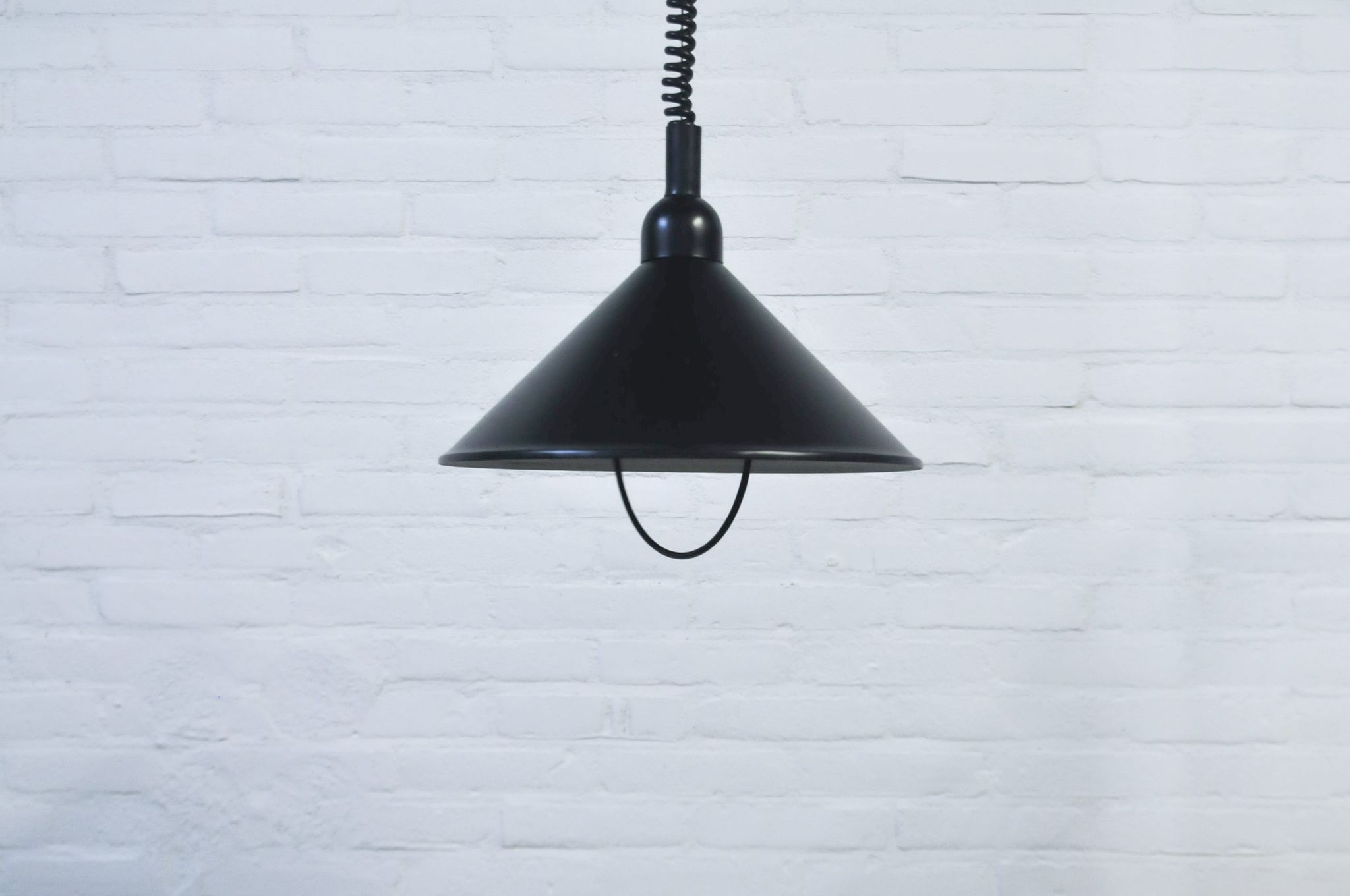 Black vintage pendant lamp from Denmark