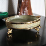 Brass onyx ashtray