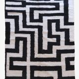 Black and White Berber Rug - 347 x 242 cm