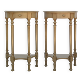 Paire de consoles en bois laqué