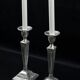 Pair of Neoclassical Victorian Silver Plated Candlesticks