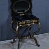 Painted wooden work table, Napoleon III period – mid 19th century