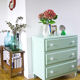 Commode vintage vert d'eau