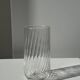 Set of 6 orangeade glasses in ribbed glass