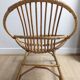 Shell armchair for children vintage rattan