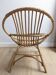 Fauteuil coquille pour enfant vintage rotin