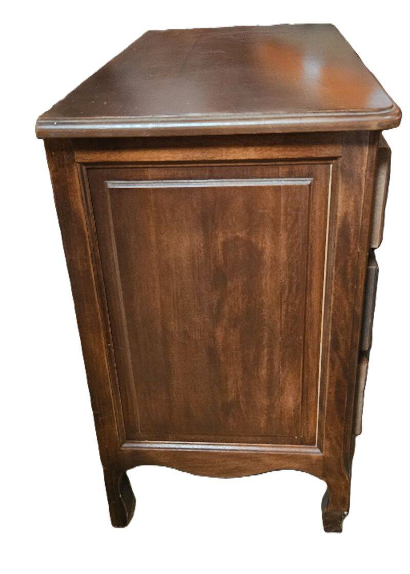 Stained Wooden Chest of Drawers with 3 Drawers