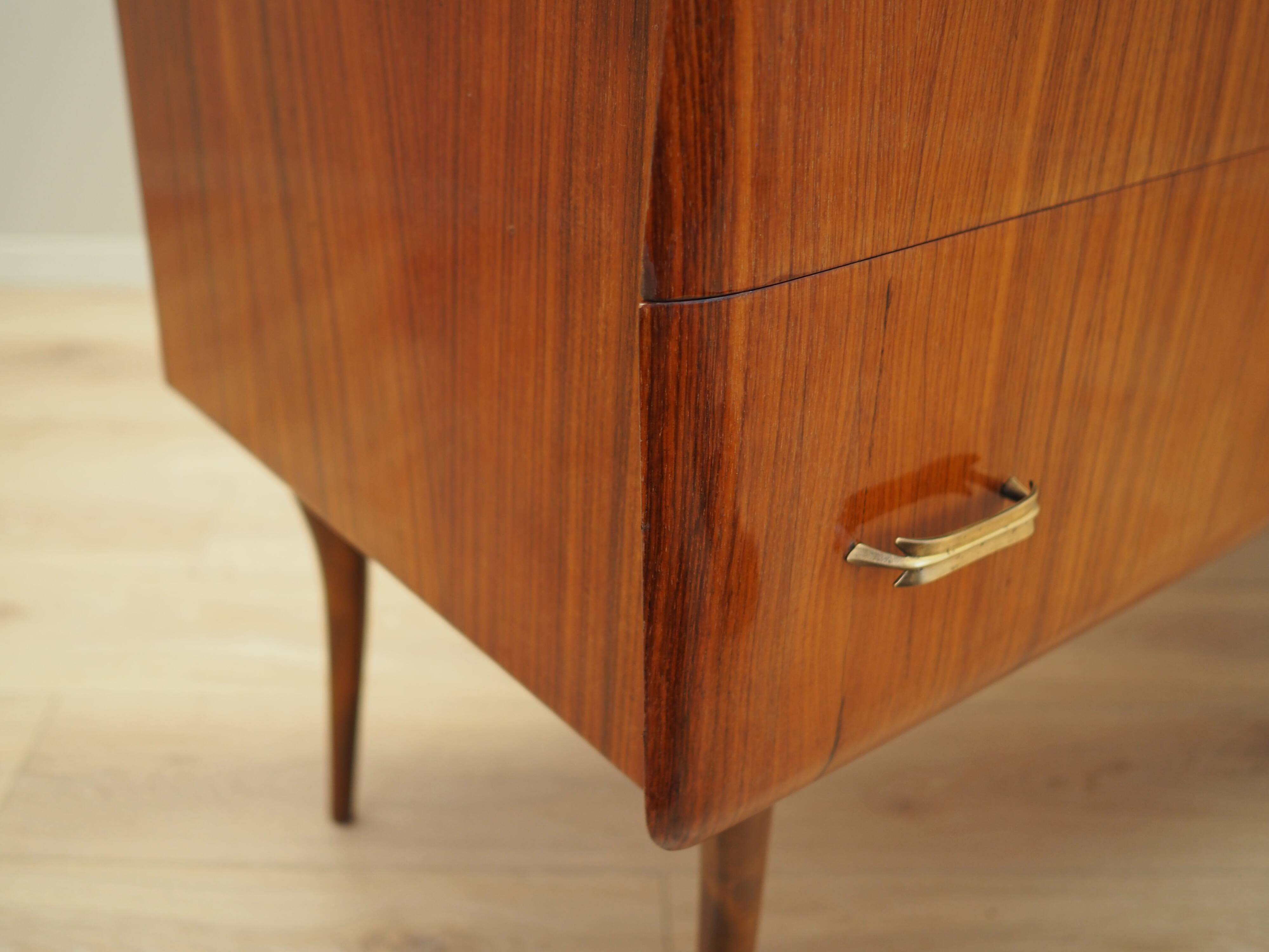 Mahogany chest of drawers, Italian design, 1960s, production: Italy