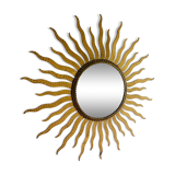Golden sun mirror 50cm from the 70s.