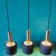Vintage 3-light pendant lamp "Doria" Austria 1960