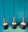 Vintage 3-light pendant lamp "Doria" Austria 1960